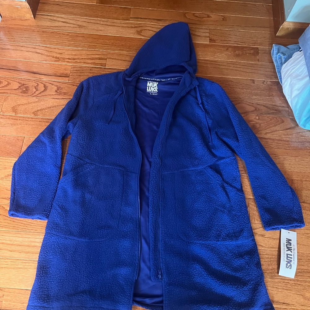 Muk Luks Navy Hooded Garment